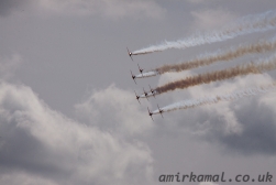 Red Arrows over Goodwood