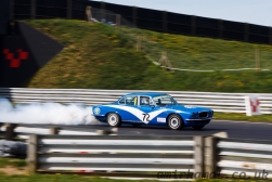 Guy Connew blowing his engine (Jaguar Classic Parts Jaguar Saloon/ JEC Jaguar XJS Championship)